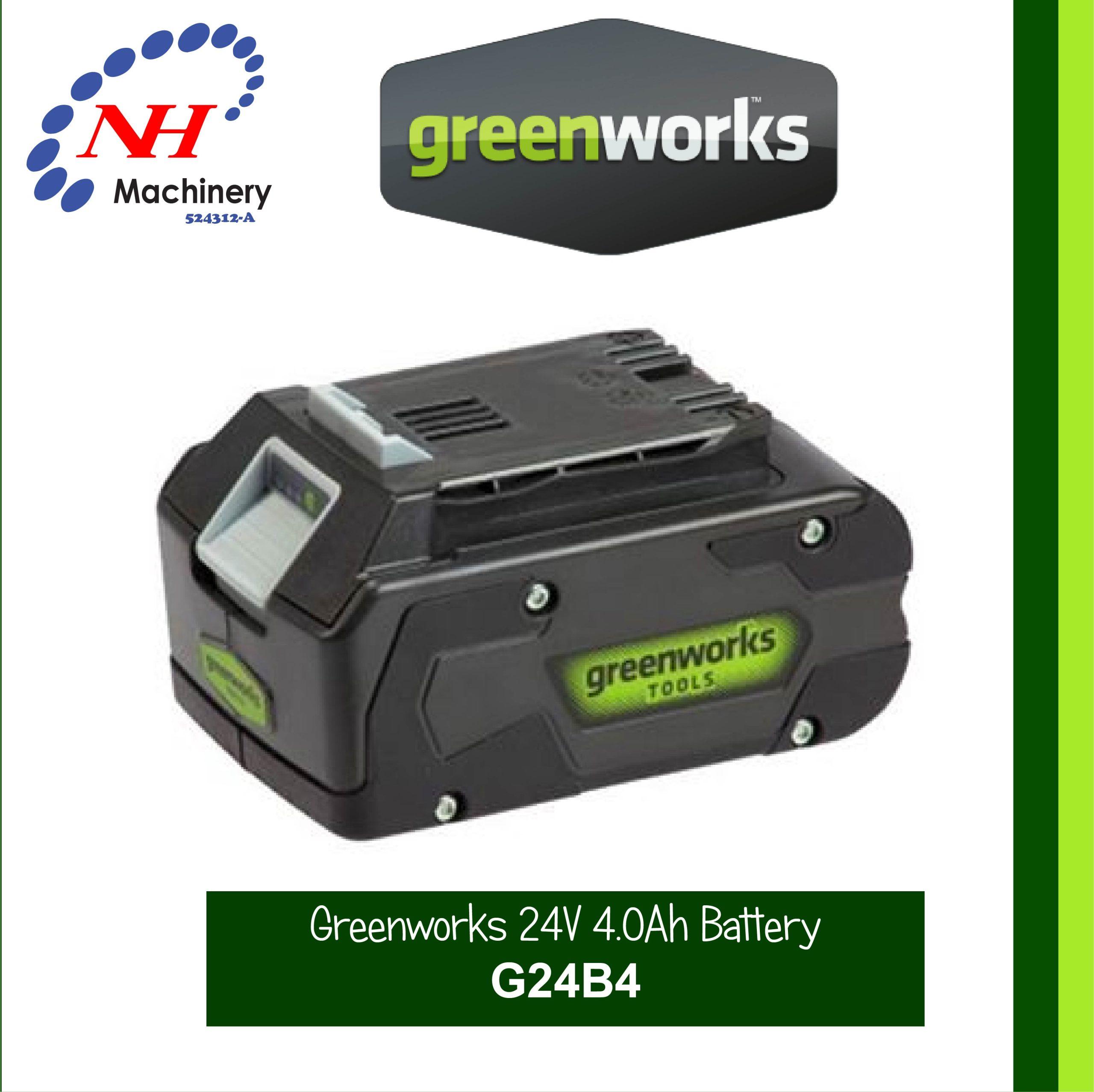 GREENWORKS G24B4 – 24V 4.0AH BATTERY – Ngee Hin Machinery