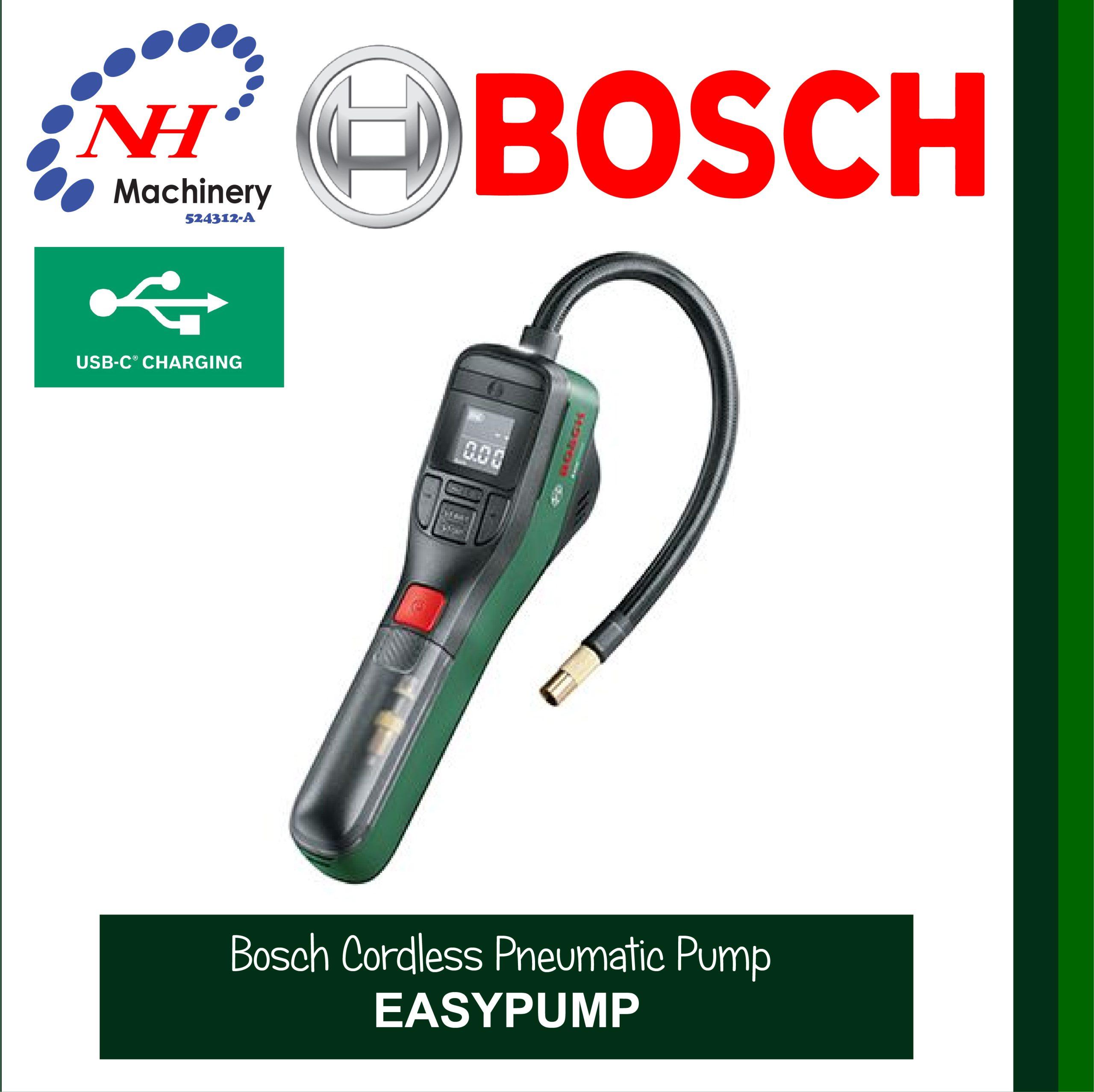 Bosch EasyPump 3.6V Autostop Cordless Compressed Air Pump Green and Black