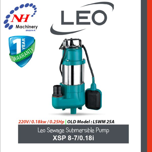 LEO SEWAGE SUBMERSIBLE PUMPS XSP 8-7/0.18i