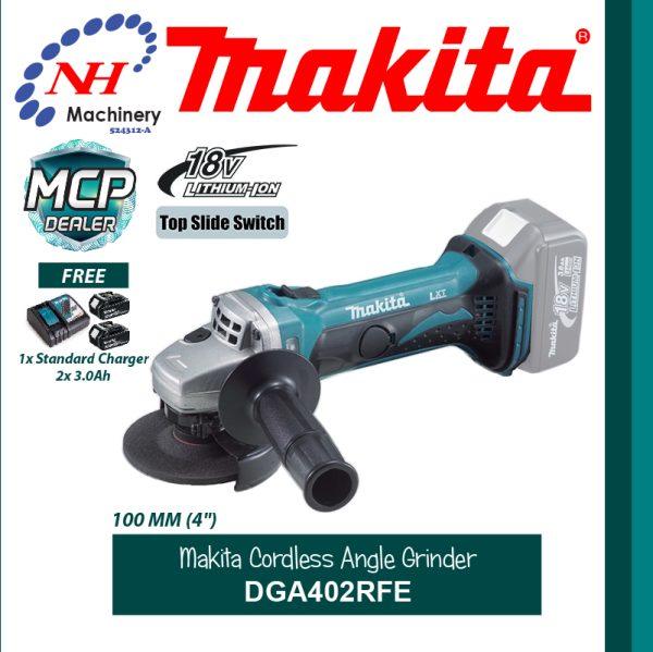 MAKITA CORDLESS ANGLE GRINDER DGA402 RFE/Z - Image 2