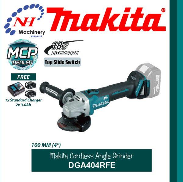 MAKITA CORDLESS ANGLE GRINDER DGA404 RTE/ RFE/ Z - Image 2