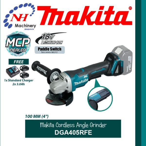 MAKITA CORDLESS ANGLE GRINDER DGA405 RFE/ Z - Image 2