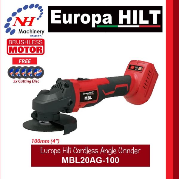 EUROPA HILT CORDLESS ANGLE GRINDER MBL20AG-100