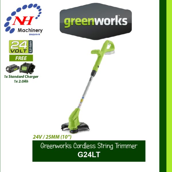GREENWORKS 24V CORDLESS STRING TRIMMER G24LT - Image 2