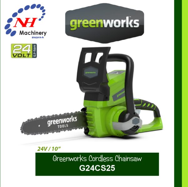 GREENWORKS 24V CORDLESS CHAINSAW G24CS25