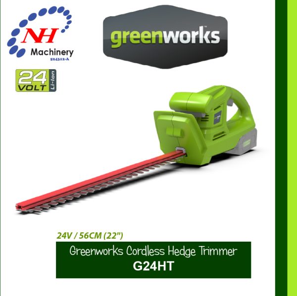 GREENWORKS 24V CORDLESS HEDGE TRIMMER G24HT