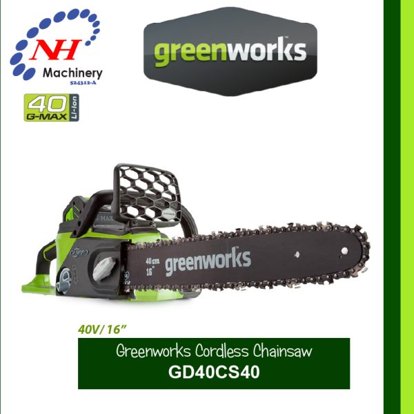 GREENWORKS 40V CORDLESS CHAINSAW GD40CS40