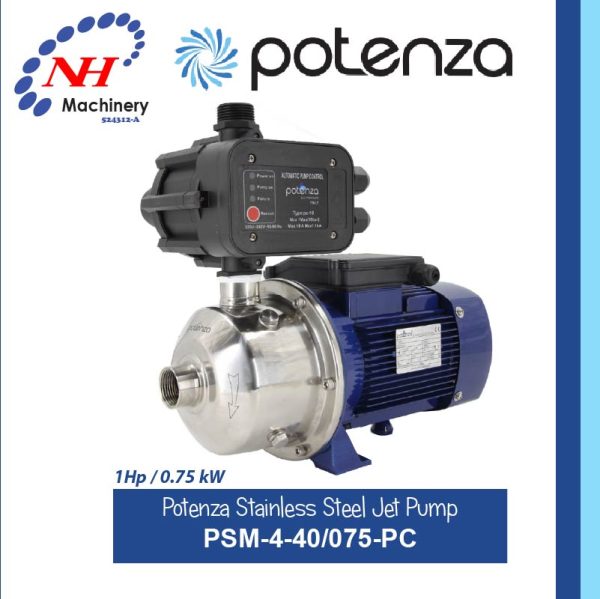 POTENZA STAINLES STEEL JET PUMP PSM-4-40/075-PC