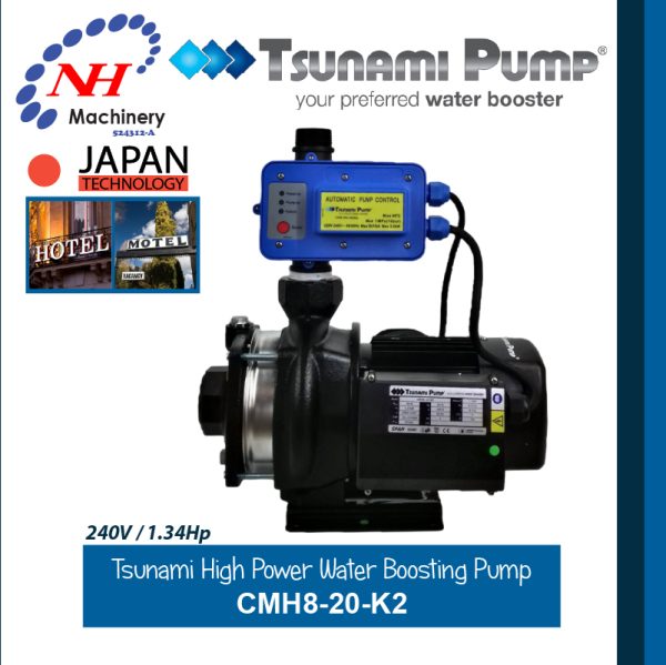 TSUNAMI HIGH POWER WATER BOOSTING PUMP FOR HOTEL AND MOTEL CMH8-20-K2