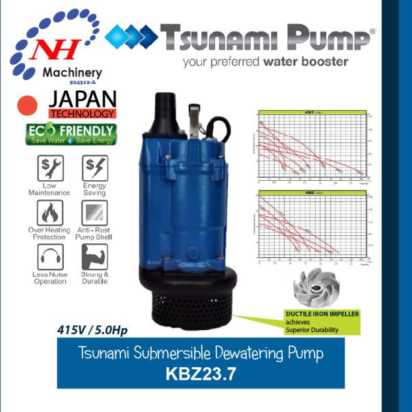 TSUNAMI SUBMERSIBLE DEWATERING PUMP KBZ23.7