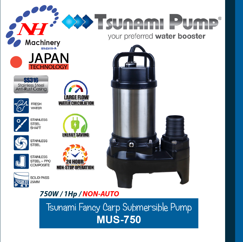 TSUNAMI FANCY CARP SUBMERSIBLE PUMP MUS SERIES - Image 6