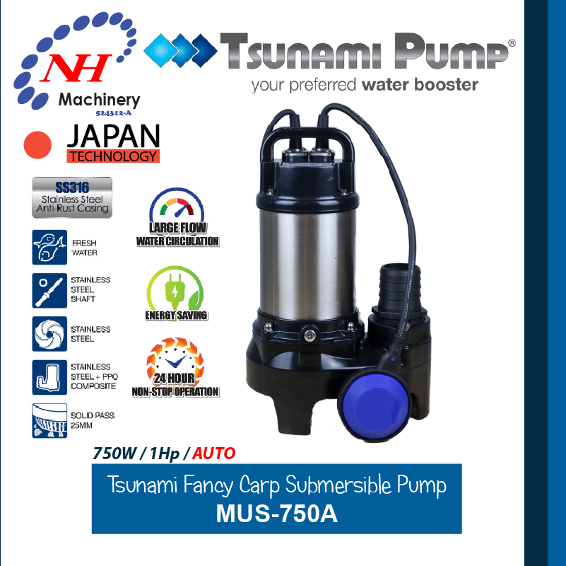 TSUNAMI FANCY CARP SUBMERSIBLE PUMP MUS SERIES - Image 5