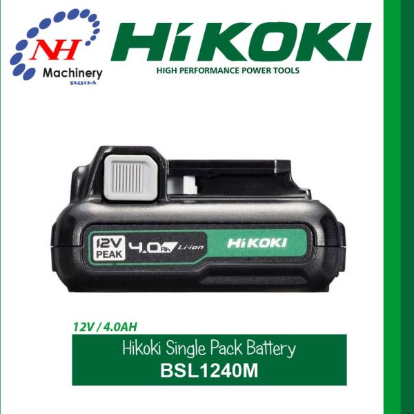 HiKOKI 12V 4.0AH BATTERY (SINGLE PACK) BSL1240M