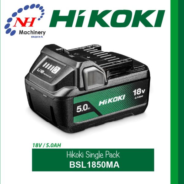 HiKOKI 18V 5.0AH BATTERY (SINGLE PACK) BSL1850MA