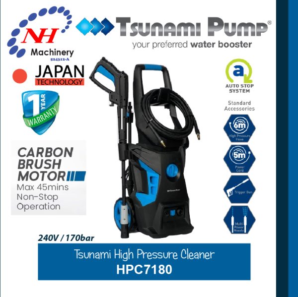 TSUNAMI HIGH PRESSURE CLEANER HPC7180