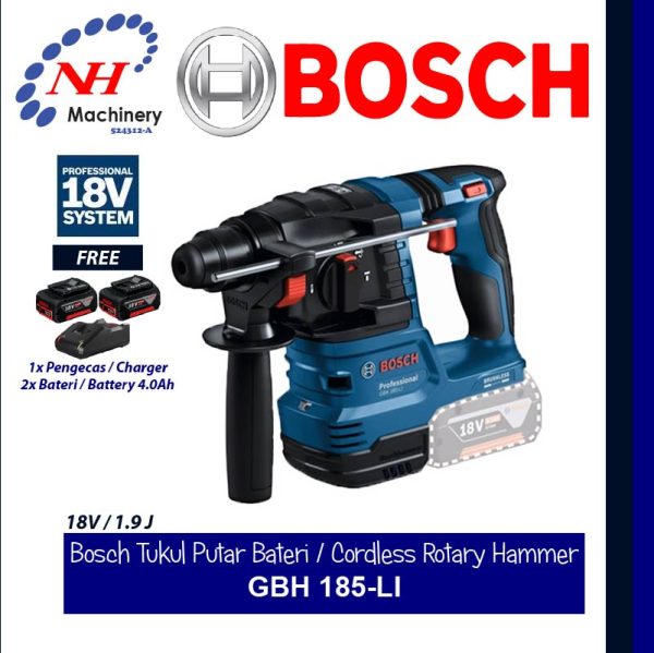 BOSCH CORDLESS ROTARY HAMMER GBH 185-LI - Image 2