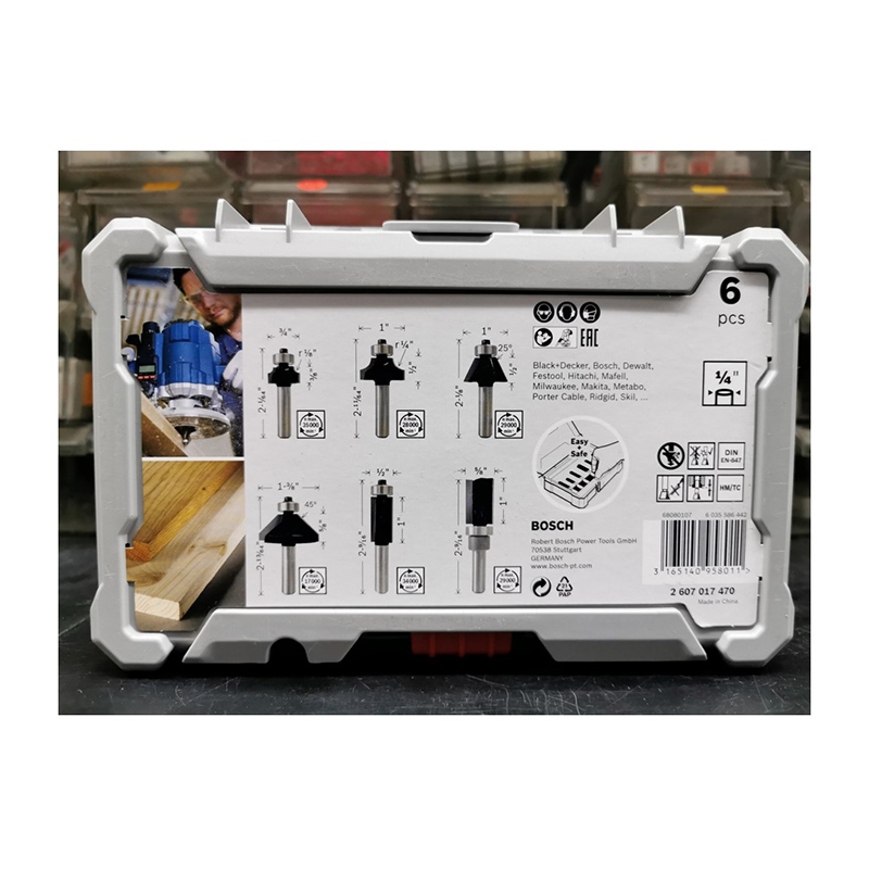 BOSCH 6PCS MIXED ROUTER BIT SET 2607017470 - Image 2