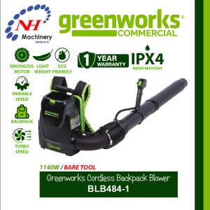 GREENWORKS CORDLESS BACKPACK BLOWER BLB484-1